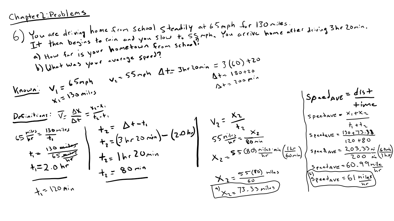 Tableau Conversion Km H En Min Km Physics: Chapter 2, Problems 6-10 - Problem(x) Solutions